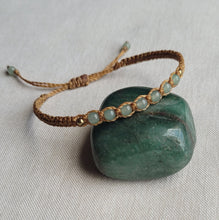 Load image into Gallery viewer, Aventurine Macrame Gemstone Bracelet