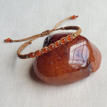 Load image into Gallery viewer, Carnelian Macrame Gemstone Bracelet