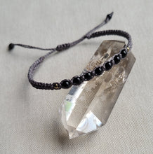 Load image into Gallery viewer, Black Onyx Macrame Gemstone Bracelet