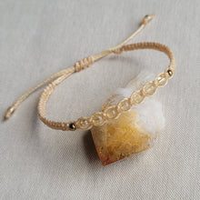 Load image into Gallery viewer, Citrine Macrame Gemstone Bracelet