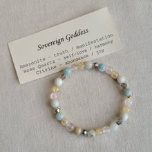 Load image into Gallery viewer, Sovereign Goddess Elastic Gemstone Bracelet