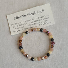 Load image into Gallery viewer, Shine Your Bright Light Elastic Gemstone Bracelet