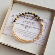Load image into Gallery viewer, Tigereye Gemstone Bangle Bracelet