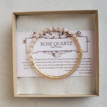 Load image into Gallery viewer, Rose Quartz Gemstone Bangle Bracelet