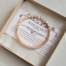 Load image into Gallery viewer, Rose Quartz Gemstone Bangle Bracelet