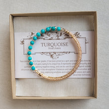 Load image into Gallery viewer, Turquoise Gemstone Bangle Bracelet