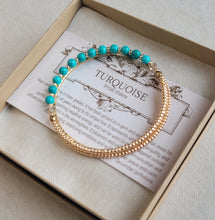 Load image into Gallery viewer, Turquoise Gemstone Bangle Bracelet