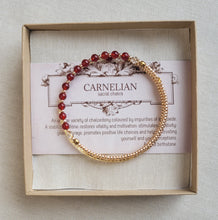 Load image into Gallery viewer, Carnelian Gemstone Bangle Bracelet