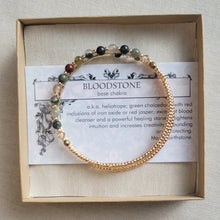 Load image into Gallery viewer, Bloodstone Gemstone Bangle Bracelet