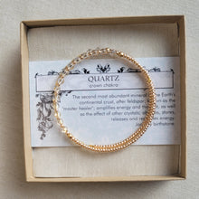 Load image into Gallery viewer, Quartz Gemstone Bangle Bracelet