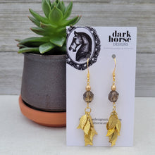 Load image into Gallery viewer, Laurel Earrings (brass & gold-plated stainless steel)