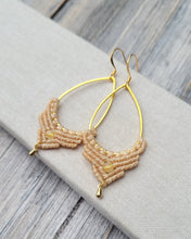 Load image into Gallery viewer, Macrame gemstone earrings