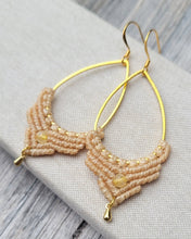 Load image into Gallery viewer, Citrine Macrame Earrings