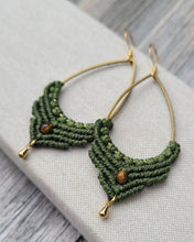 Load image into Gallery viewer, Tigereye Macrame Gemstone Earrings
