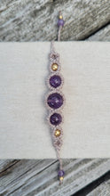 Load image into Gallery viewer, Amethyst Goddess Macrame Bracelet