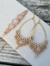 Load image into Gallery viewer, Rose Quartz Goddess Macrame Bracelet