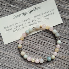 Load image into Gallery viewer, Sovereign Goddess Elastic Gemstone Bracelet