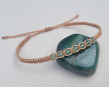 Load image into Gallery viewer, Aventurine Macrame Gemstone Anklet