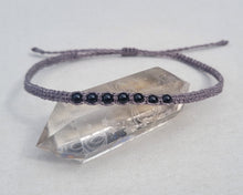 Load image into Gallery viewer, Black Onyx Macrame Gemstone Anklet