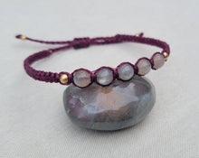 Load image into Gallery viewer, Labradorite Macrame Gemstone Bracelet