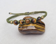 Load image into Gallery viewer, Tigereye Macrame Gemstone Bracelet