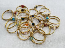 Load image into Gallery viewer, Brass Gemstone Ring (4mm)