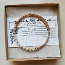 Load image into Gallery viewer, Moonstone Gemstone Bangle Bracelet