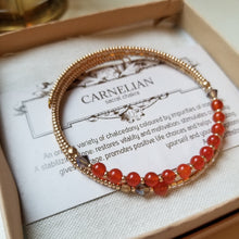 Load image into Gallery viewer, Carnelian Gemstone Bangle Bracelet
