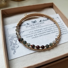 Load image into Gallery viewer, Bloodstone Gemstone Bangle Bracelet