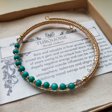 Load image into Gallery viewer, Turquoise Gemstone Bangle Bracelet