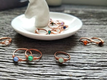 Load image into Gallery viewer, Copper Gemstone Ring (4mm)
