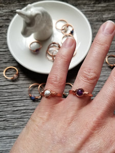 Copper Gemstone Ring