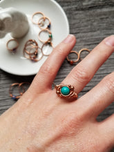 Load image into Gallery viewer, Copper Gemstone Orbit Ring