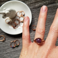 Load image into Gallery viewer, Copper Gemstone Ring (8mm)