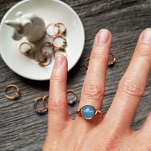 Load image into Gallery viewer, Copper Gemstone Ring (8mm)