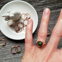 Load image into Gallery viewer, Copper Gemstone Ring (8mm)