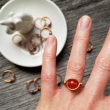 Load image into Gallery viewer, Copper Gemstone Ring (8mm)