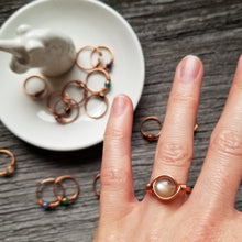 Load image into Gallery viewer, Copper Gemstone Ring (8mm)
