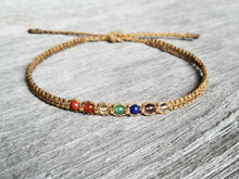 Load image into Gallery viewer, Macrame Chakra Anklet
