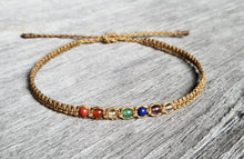 Load image into Gallery viewer, Macrame Chakra Anklet