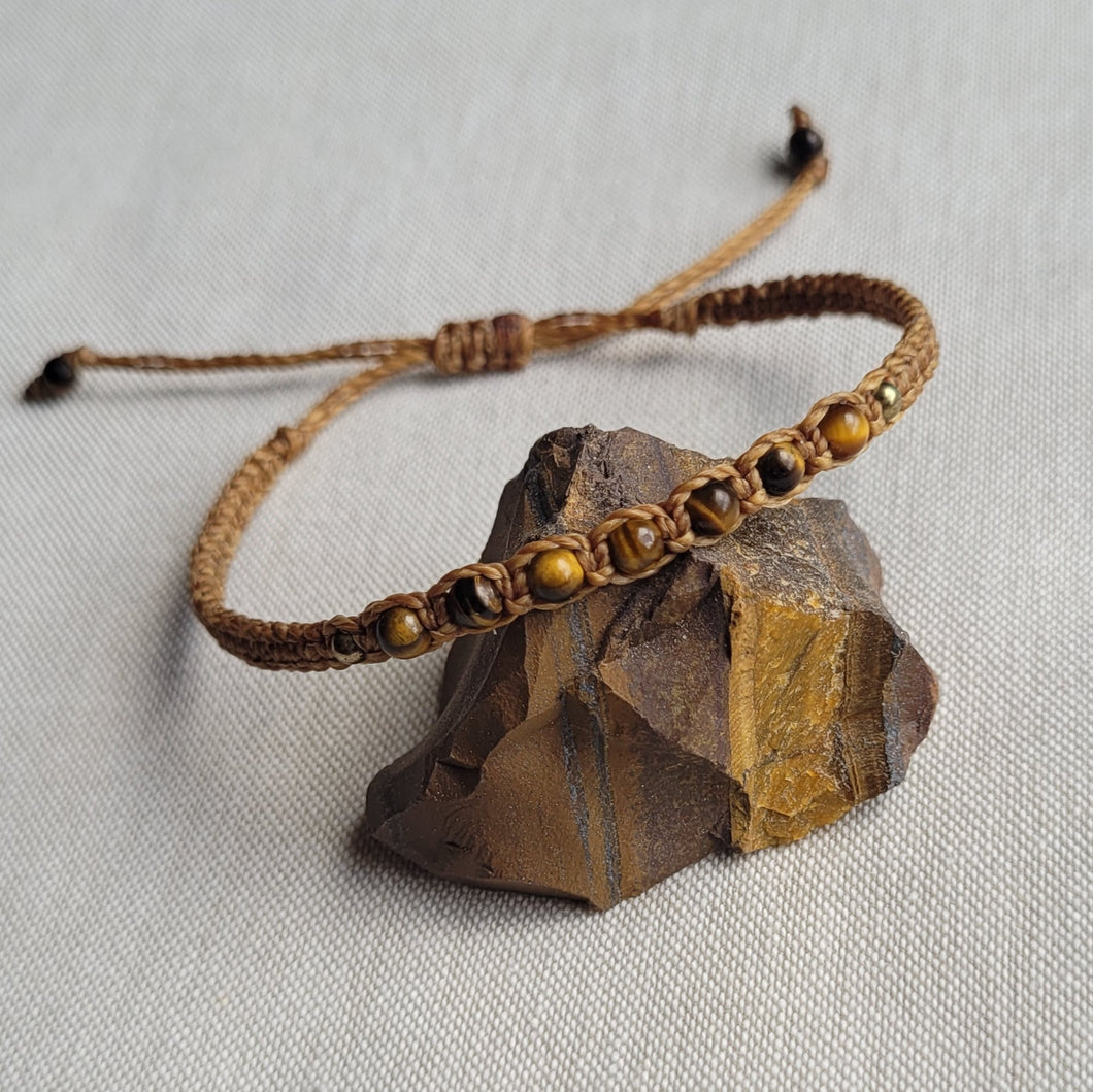 Tigereye Macrame Gemstone Bracelet