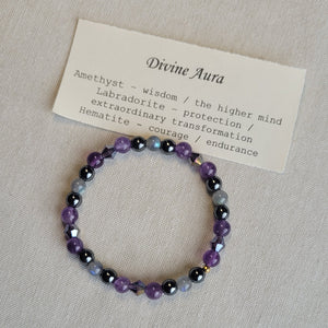 Divine Aura Elastic Gemstone Bracelet