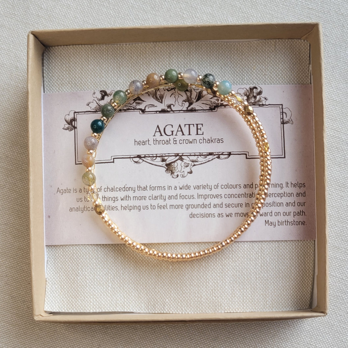 Natural gemstone bangle by Dark Horse Designs