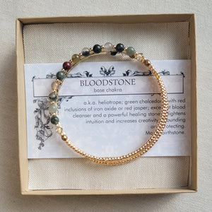Bloodstone Gemstone Bangle Bracelet
