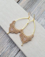 Load image into Gallery viewer, Macrame gemstone earrings
