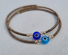 Load image into Gallery viewer, Evil Eye Bangle Bracelet
