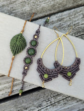 Load image into Gallery viewer, Jade Macrame Earrings
