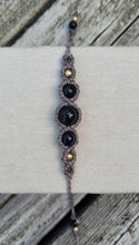 Load image into Gallery viewer, Black Onyx Goddess Macrame Bracelet
