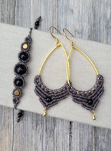 Load image into Gallery viewer, Black Onyx Goddess Macrame Bracelet
