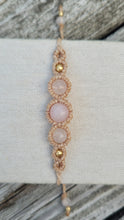 Load image into Gallery viewer, Rose Quartz Goddess Macrame Bracelet
